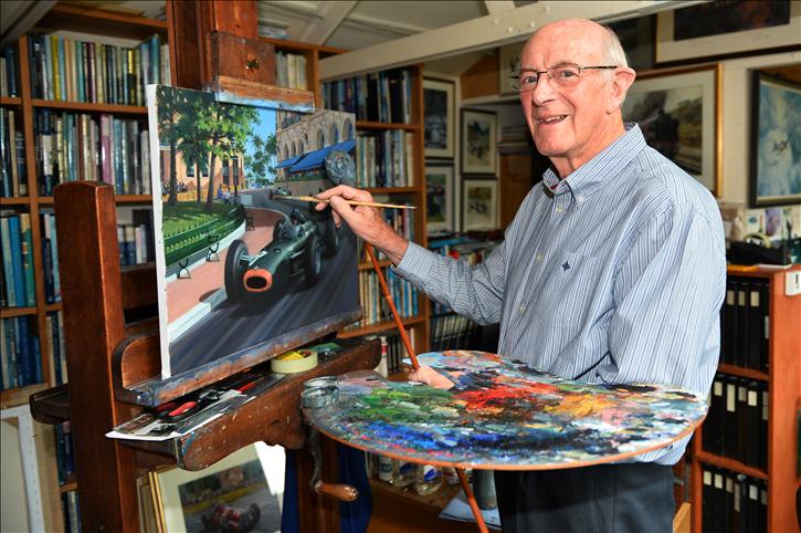 Michael Turner at work in 2013 - Sutton Images