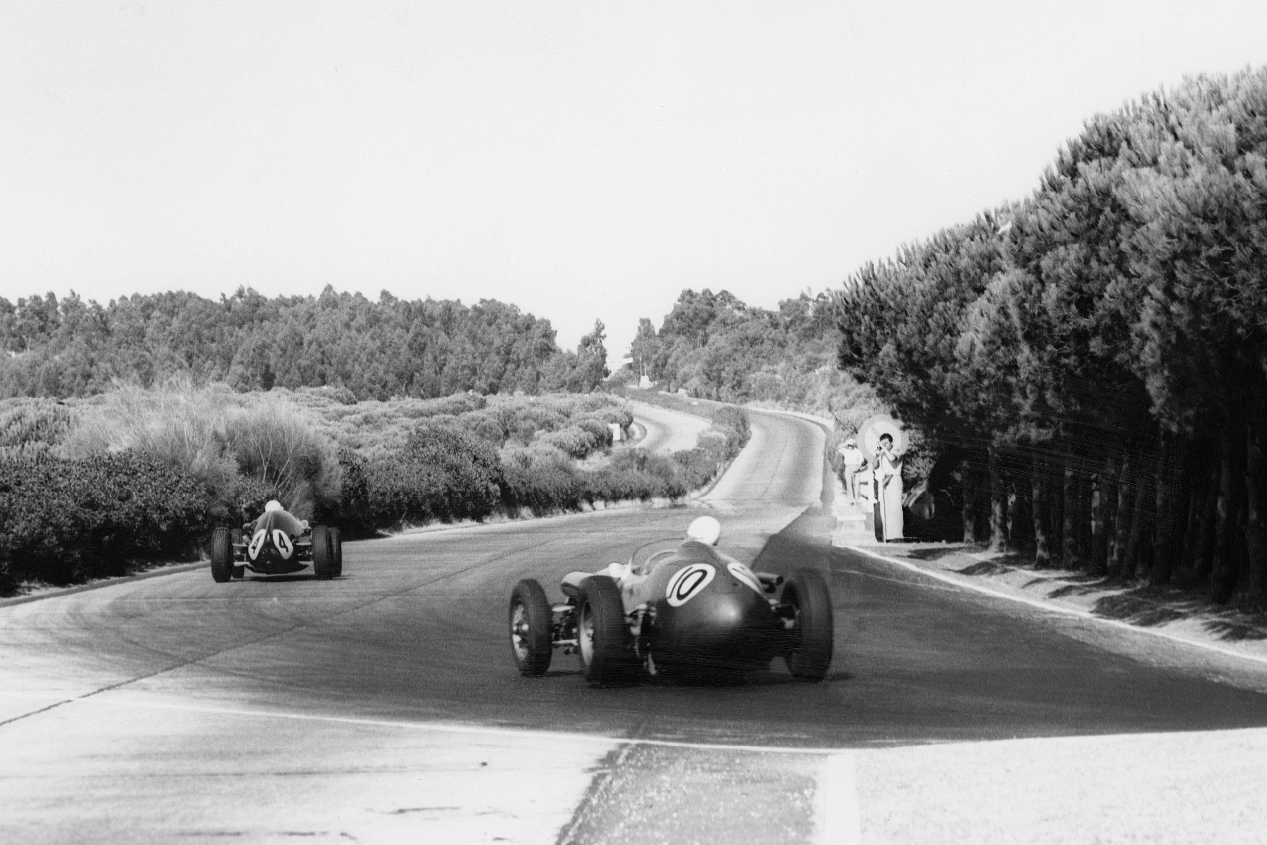Action at the 1959 Portuguese GP